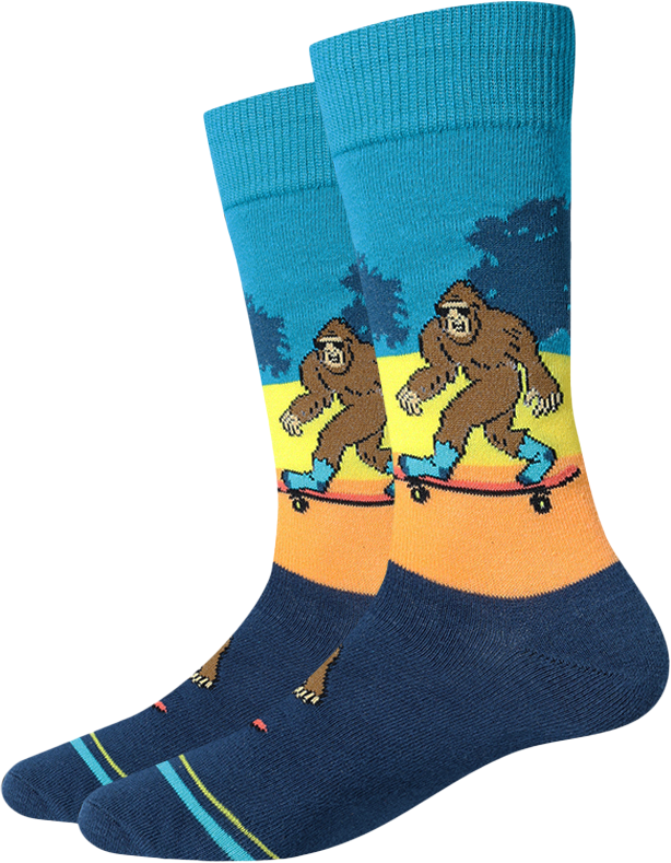Skateboard Bigfoot Socks Sock Harbor