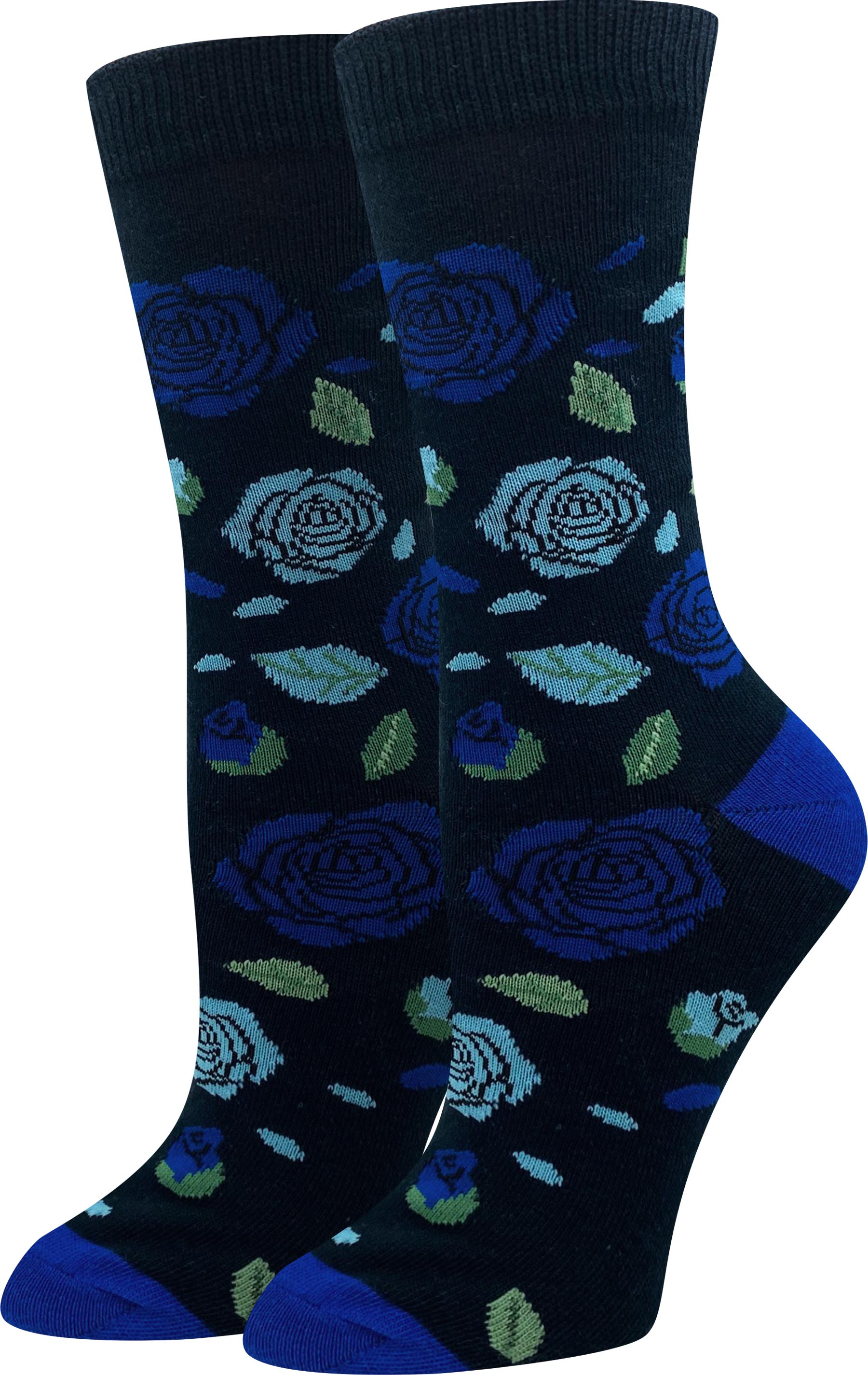 Blue Roses Socks Sock Harbor
