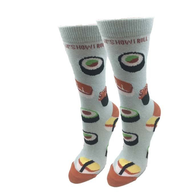 Chaussettes Femme Motif Sushi - Taille Unique - Krebo - Neuf Avec étiquettes