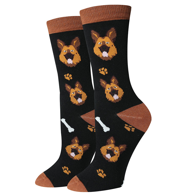 German Shepherd Black Socks Sock Harbor