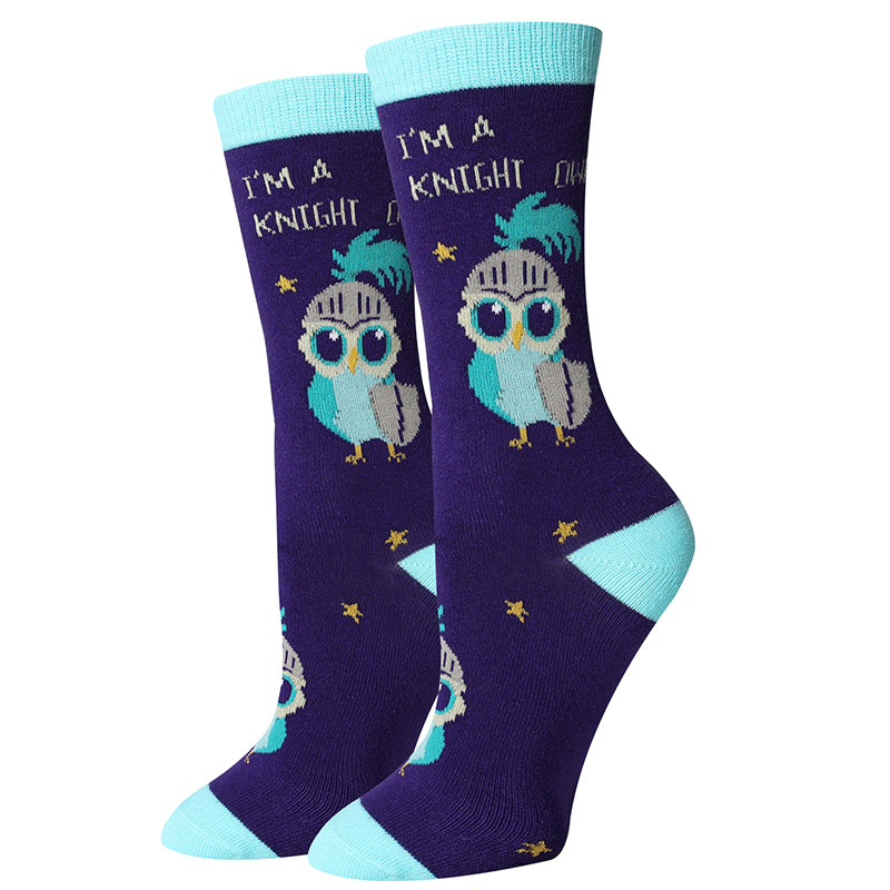 Ladies Knight Owl Socks Sock Harbor