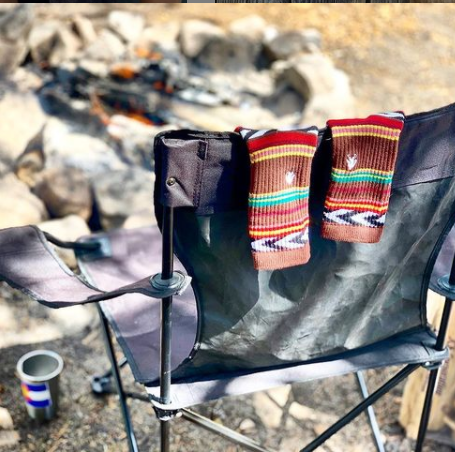 Picture of socks on a camping chair