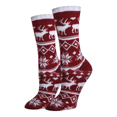 Reindeer Sherpa Socks