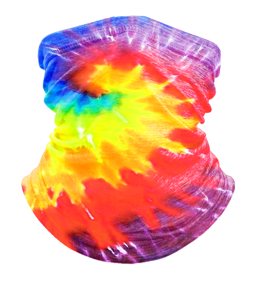 Rainbow Tie Dye Swirl Neck Gaiter