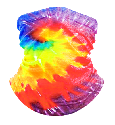 Rainbow Tie Dye Swirl Neck Gaiter
