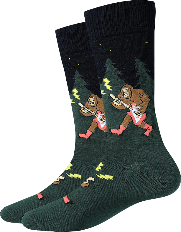 picture of guitar-bigfoot-socks