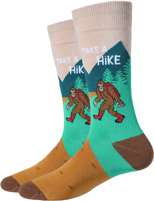 picture of take-a-hike-bigfoot-socks