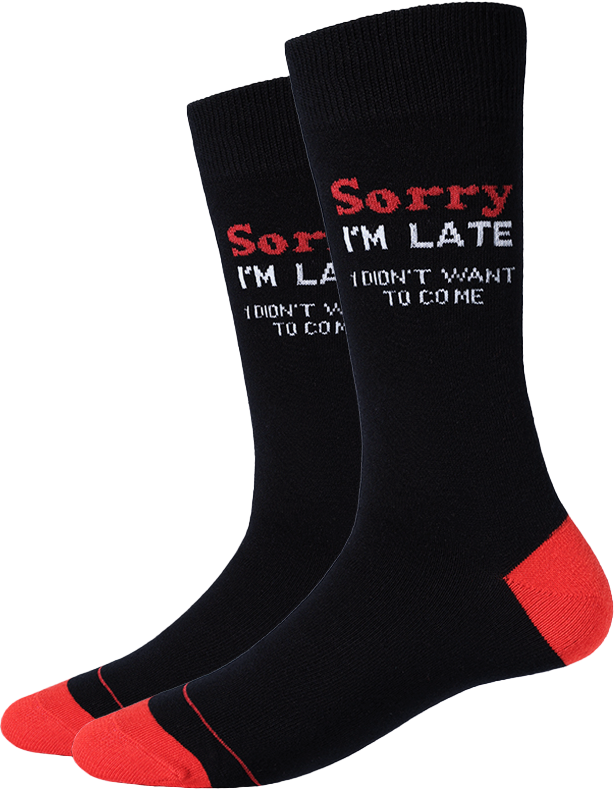 Sorry I'm Late Socks – Sock Harbor