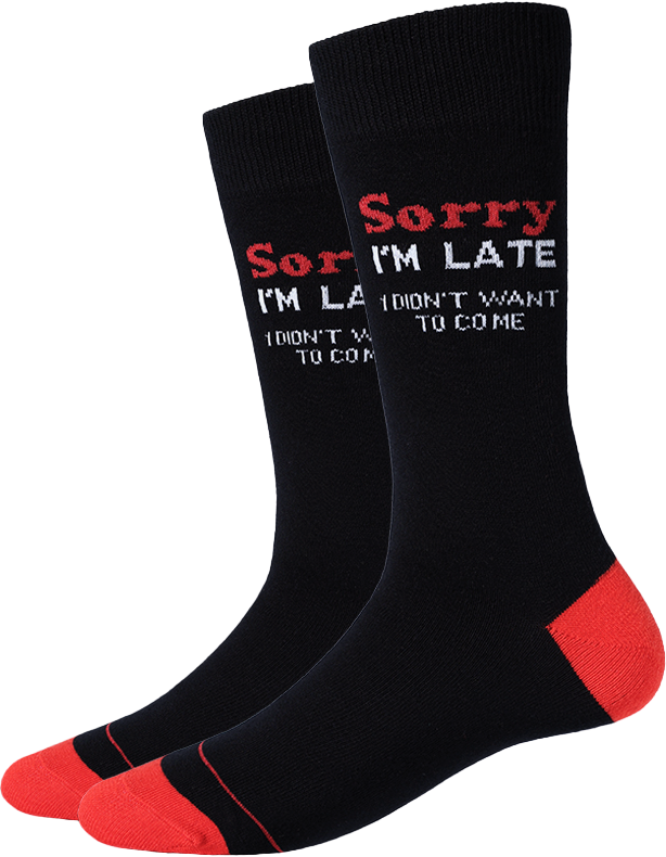picture of sorry-im-late-socks