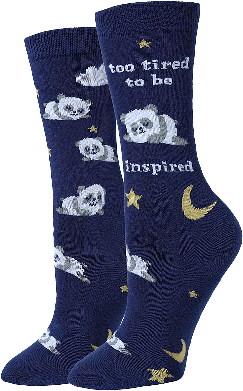 Too Tired to be Inspired Socks