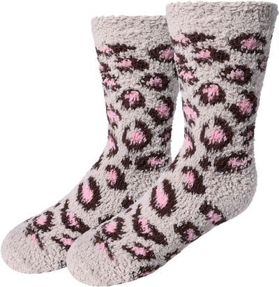 Kids Fuzzy Leopard Socks