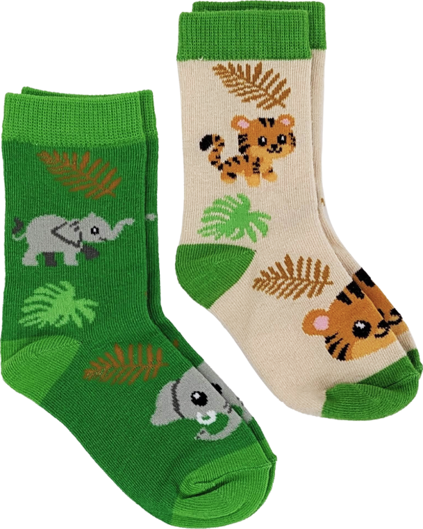 Kids Safari 2-Pack Socks (Ages 2-4)