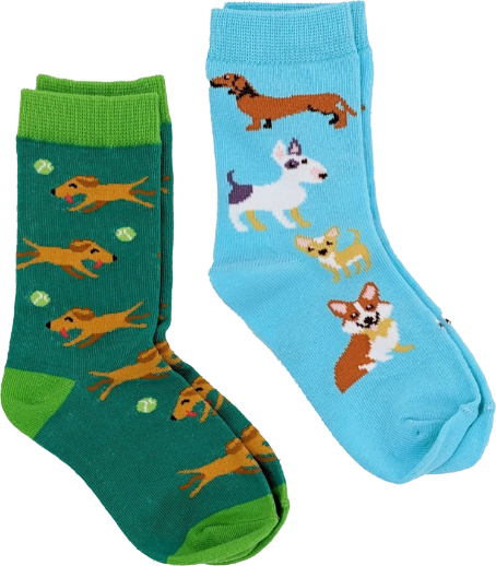 picture of kids-dogs-2-pack-socks-ages-2-4