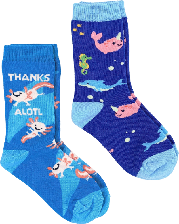 picture of kids-underwater-2-pack-socks-ages-4-7