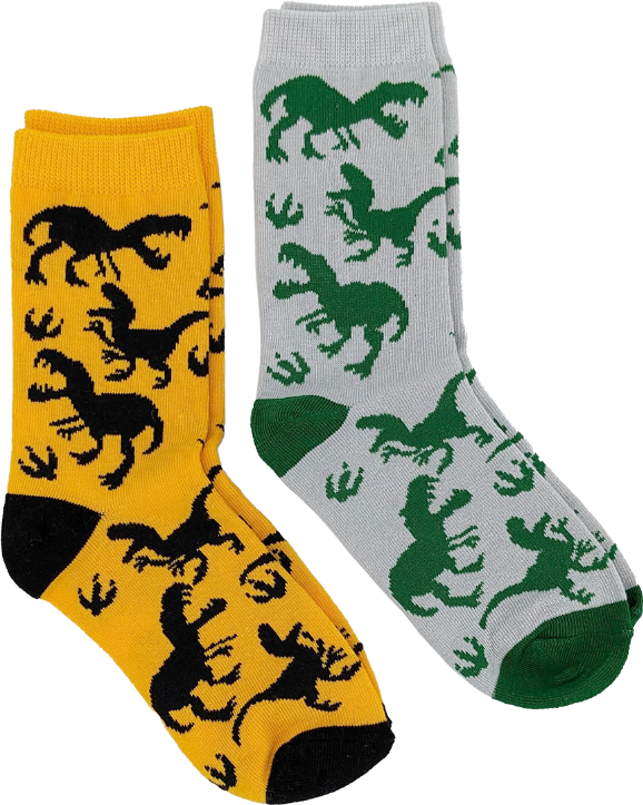 Kids Dinosaurs 2-Pack Socks (Ages 7-10)