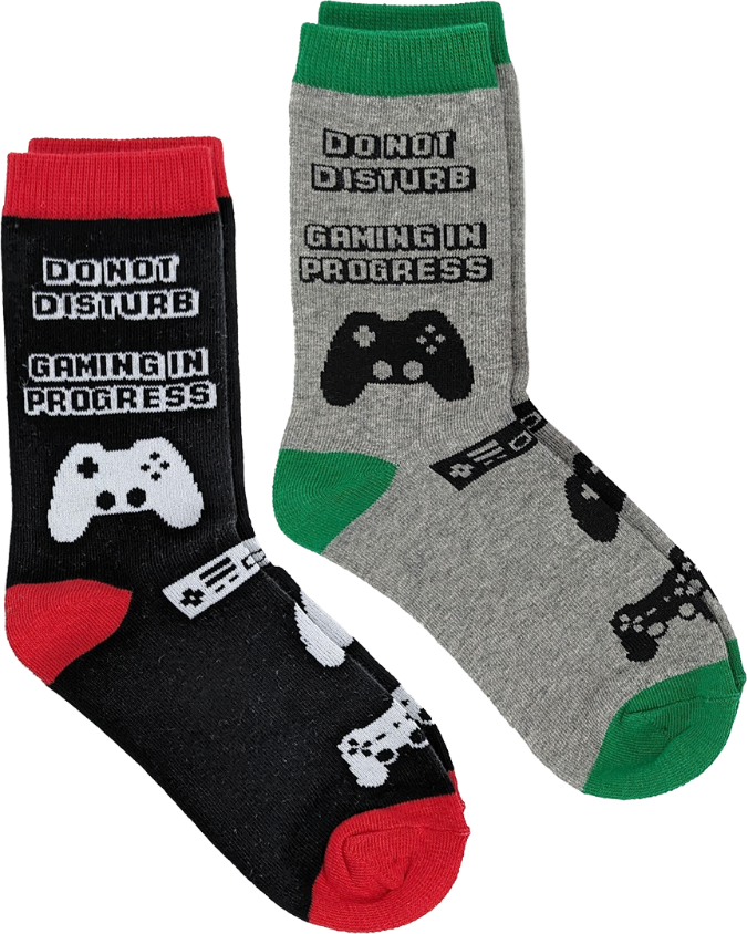 Kids Gamer 2-Pack Socks (Ages 7-10)