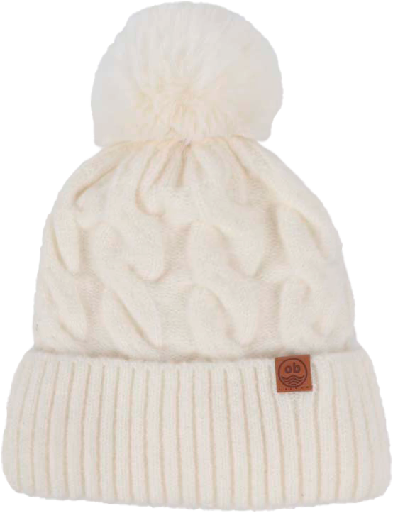 Cable Knit Pom Pom Beanie with Sherpa Lining – Sock Harbor