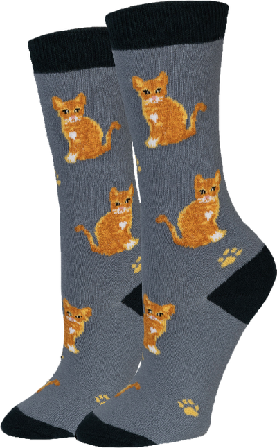 a picture of Orange Tabby Cat Socks