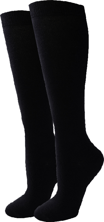 a picture of Solid Black Knee High Socks