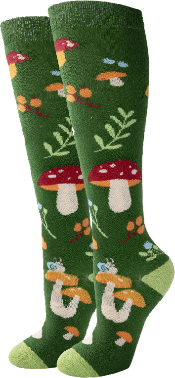 a picture of Mushroom Knee High Socks