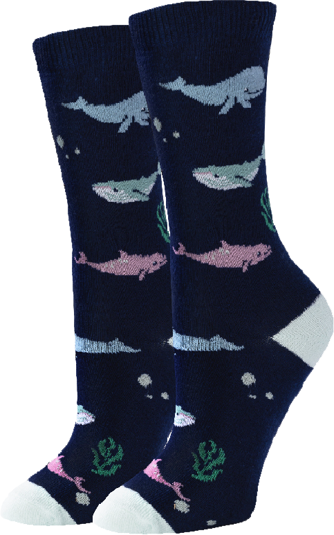 a picture of Ladies Oh Whale Socks