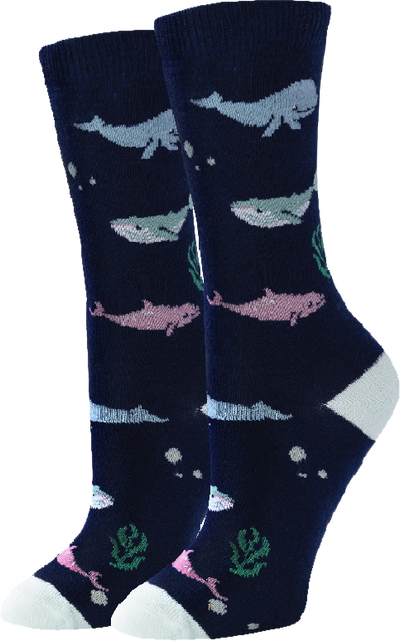 a picture of Ladies Oh Whale Socks