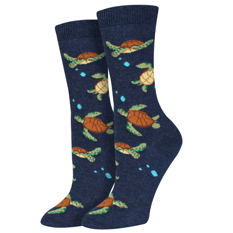 Ladies Sea Turtle SocksocksBooks Socks