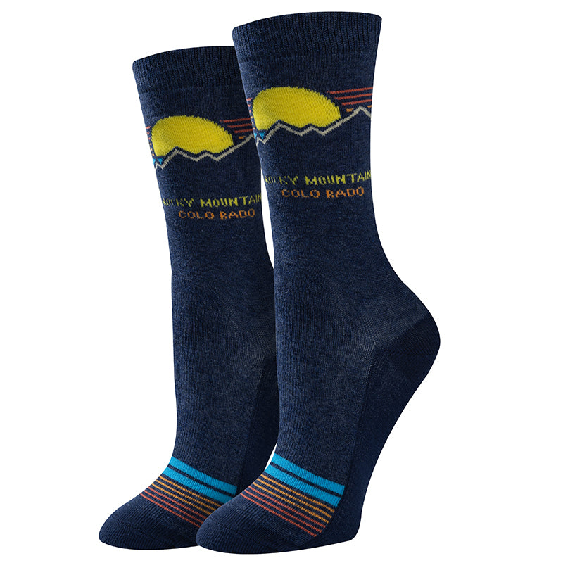 Ladies Rocky Mountains Colorado Destination Socks