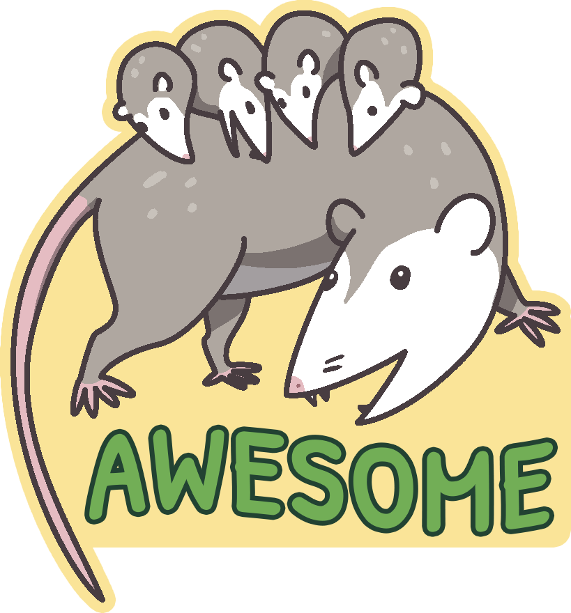 Awesome Possum Sticker