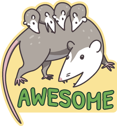 Awesome Possum Sticker