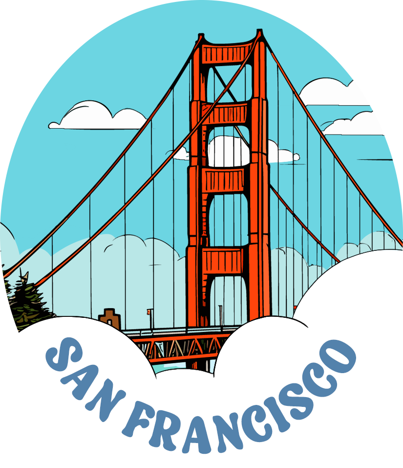 Foggy San Francisco Sticker