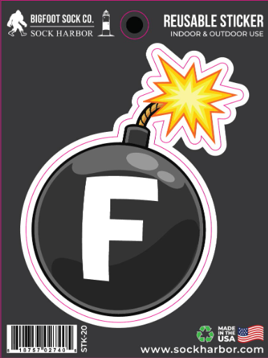 F Bomb Sticker