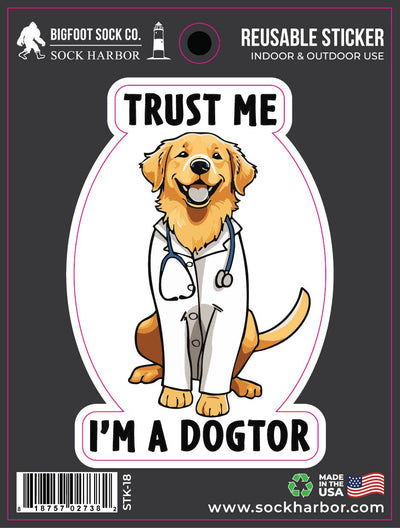 Turst Me I'm a Dogtor Sticker