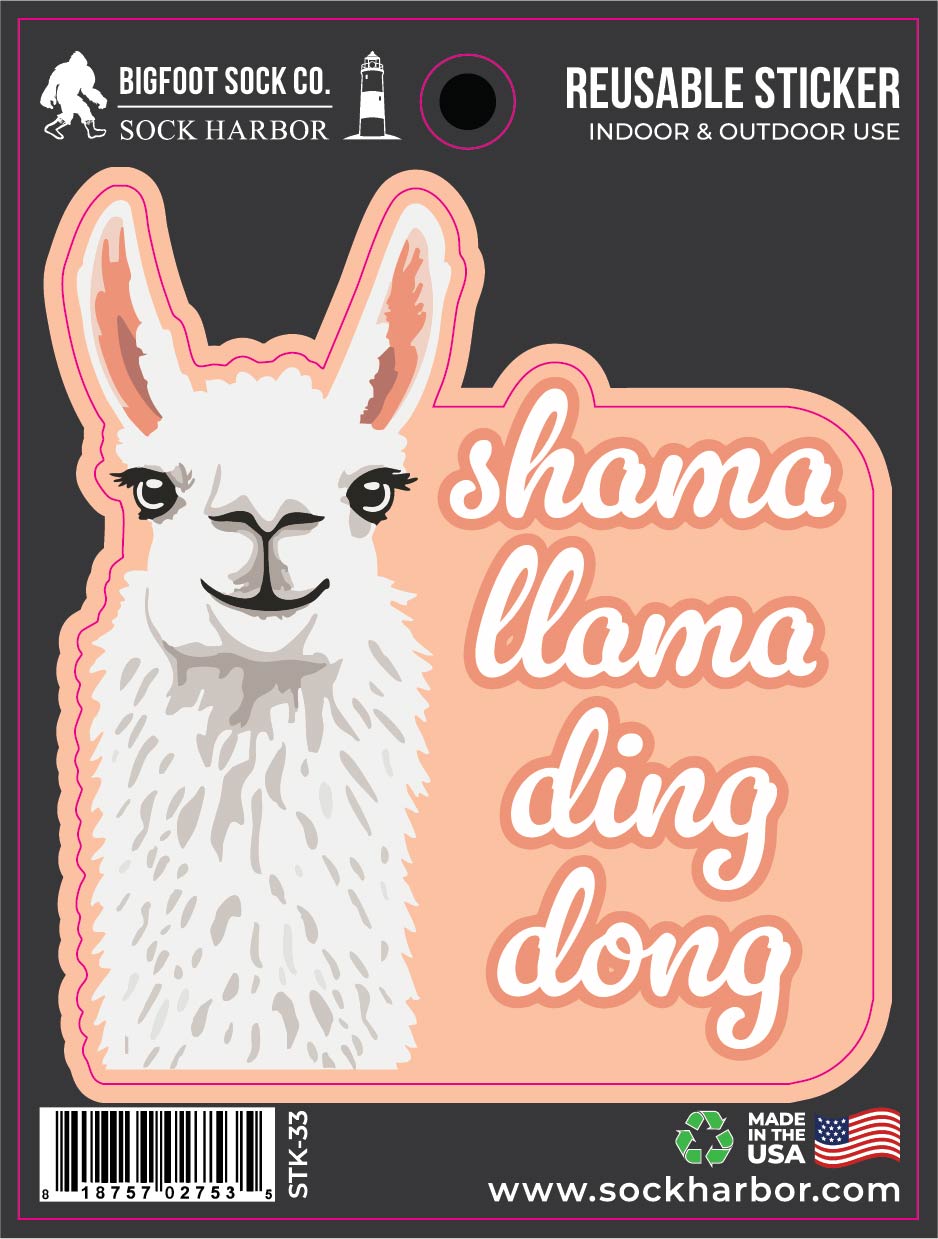 Shama Llama Ding Dong Sticker