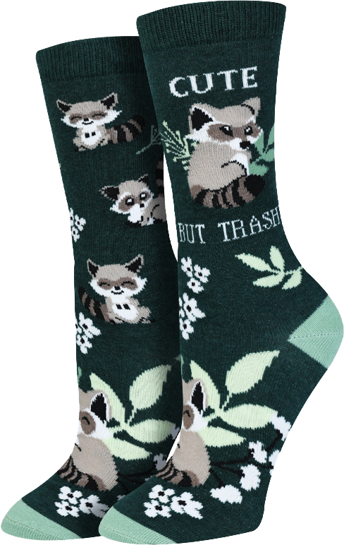 Trashy But Cute Raccoon Socks