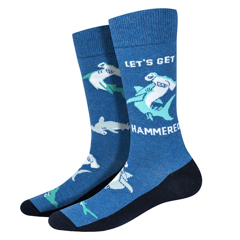 Let's Get Hammered Shark Socks