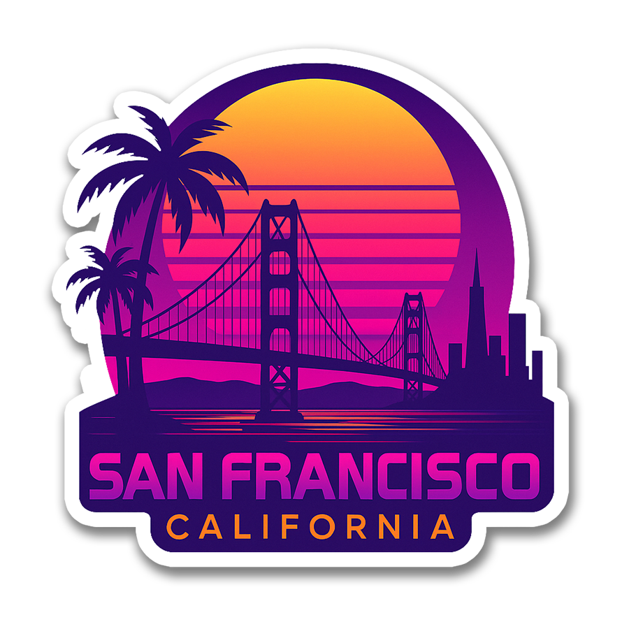 Synthwave San Francisco Sticker