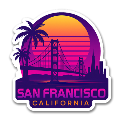 Synthwave San Francisco Sticker