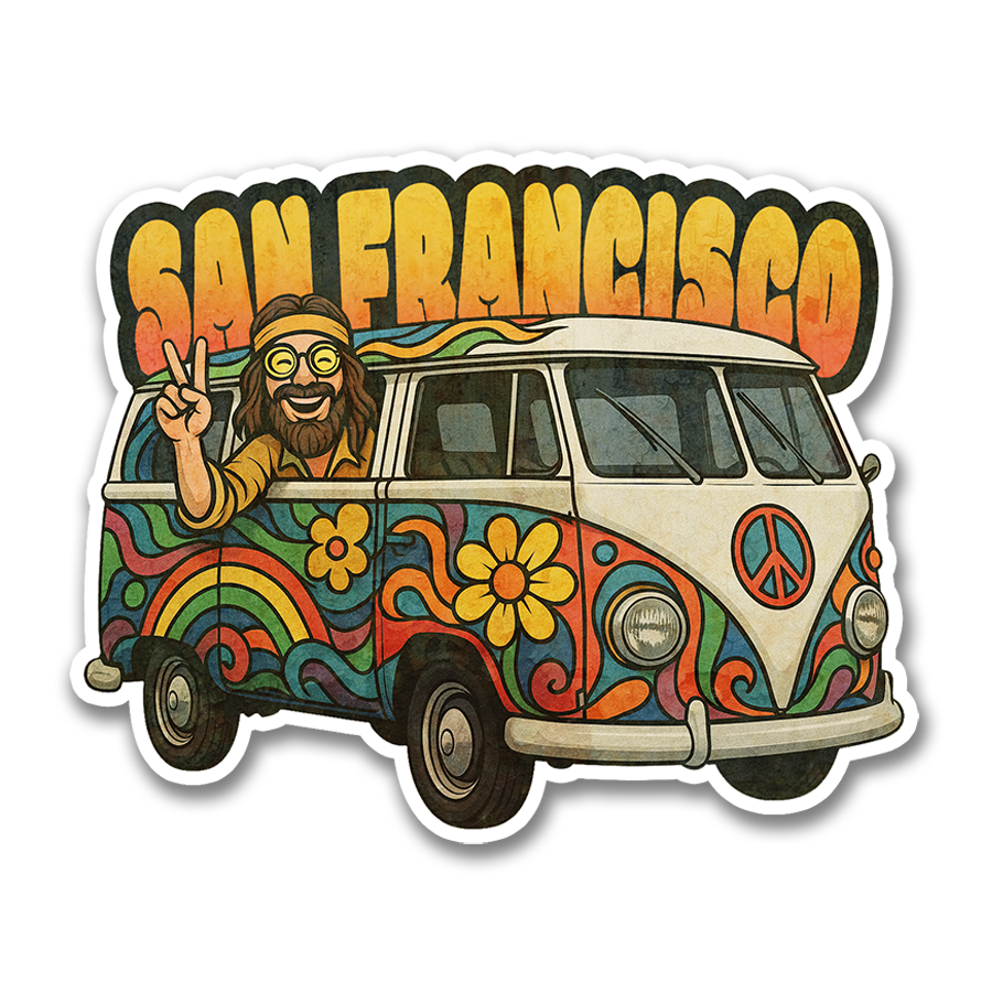 HIppie San Francisco Sticker
