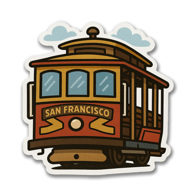 Cable Car San Francisco Sticker