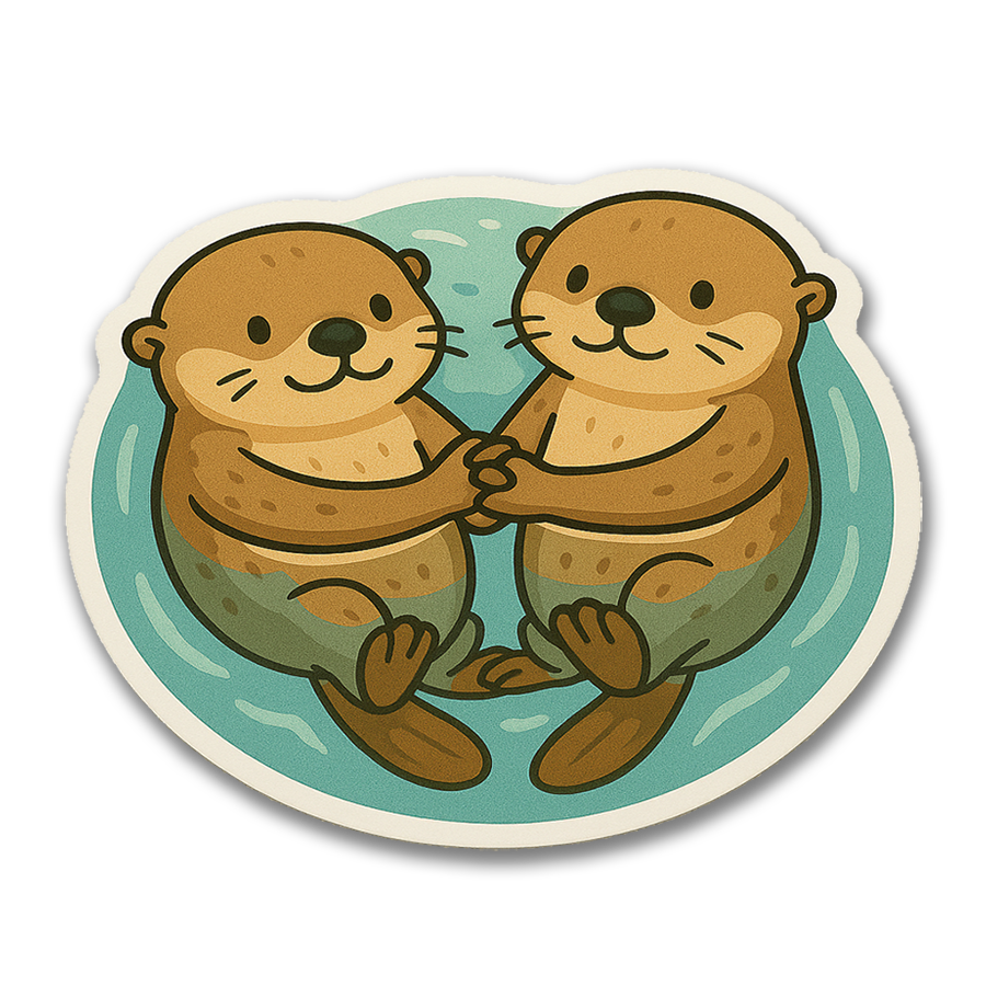 Sea Otters Sticker