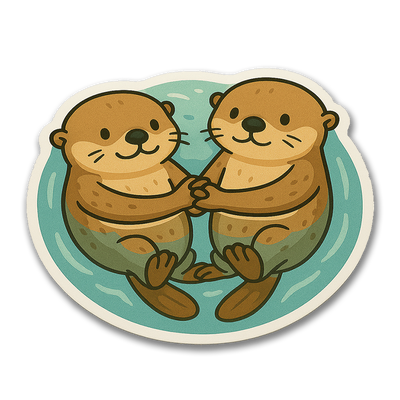 Sea Otters Sticker