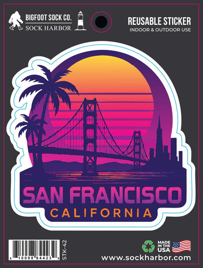 Synthwave San Francisco Sticker