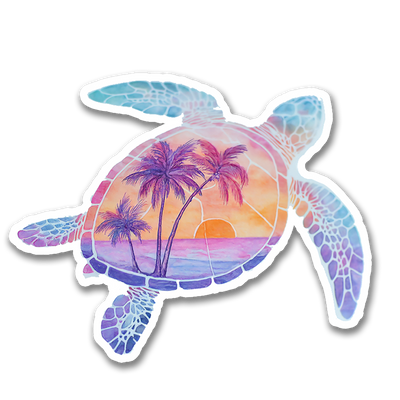 Watercolor Sea Turtle Sticker