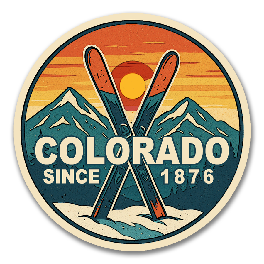 Colorado Ski Cross Sticker