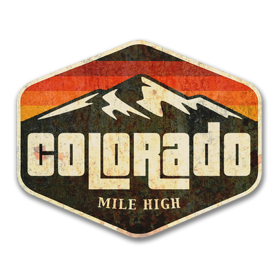 Colorado Mountain Set Sticker