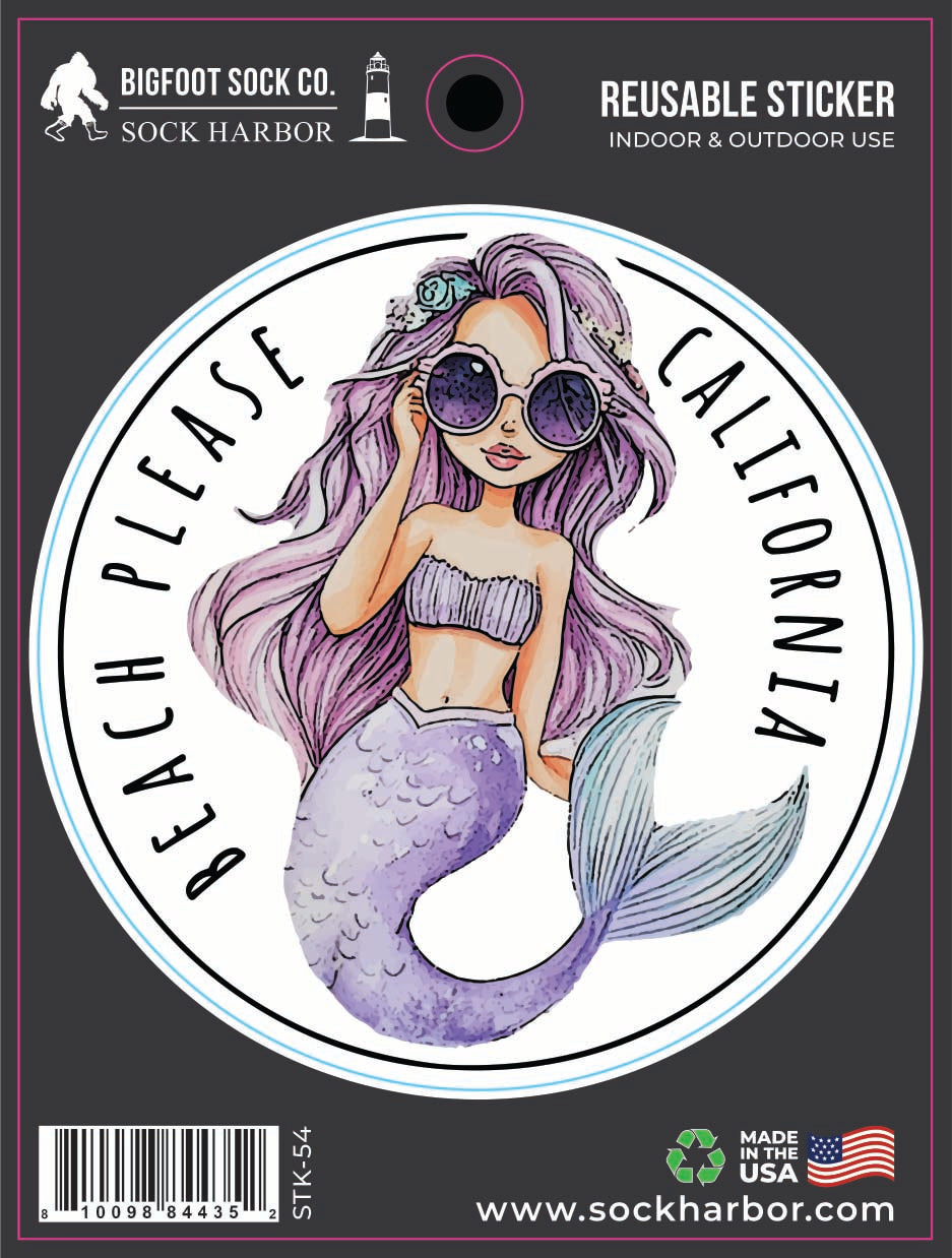 Mermaid California Sticker