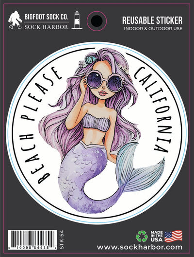 Mermaid California Sticker