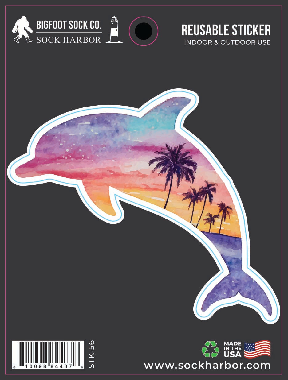 Watercolor Dolphin Sticker