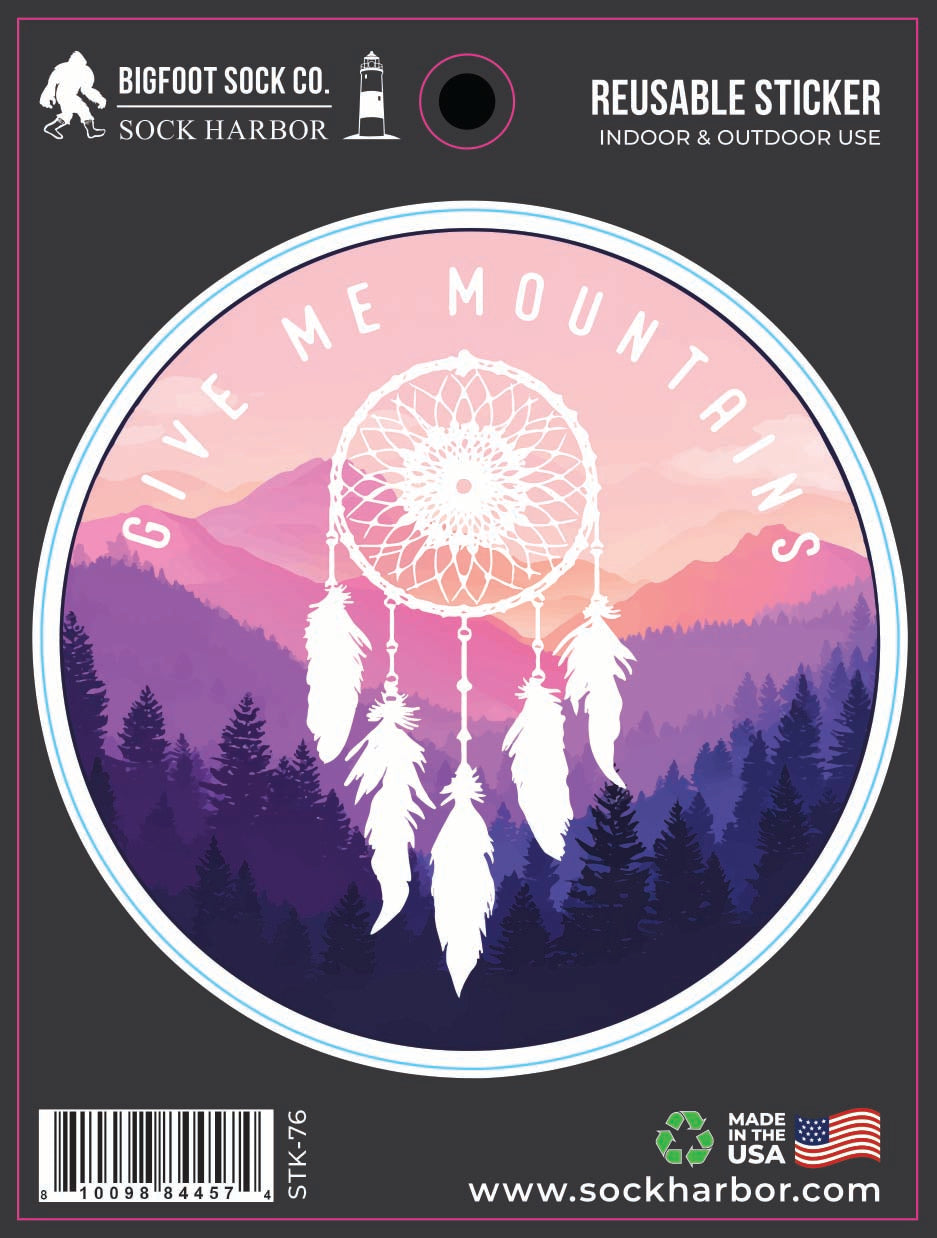 Give Me Mountains Catcher Sticker